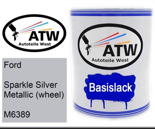 Ford, Sparkle Silver Metallic (wheel), M6389: 1L Lackdose, von ATW Autoteile West.